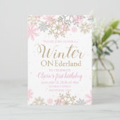 Invitation d'anniversaire Winter ONEderland (Debout devant)