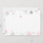 Invitation d'anniversaire Winter Onederland Argent (Dos)