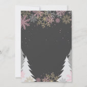 Invitation d'anniversaire Winter ONEderland Rose (Dos)