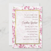 Invitation d'anniversaire Wisteria rose (Devant)