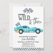 Invitation d'anniversaire YOUNG Wild and THREE (Devant)