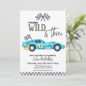 Invitation d'anniversaire YOUNG Wild and THREE (Debout devant)