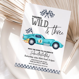 Invitation d'anniversaire YOUNG Wild and THREE