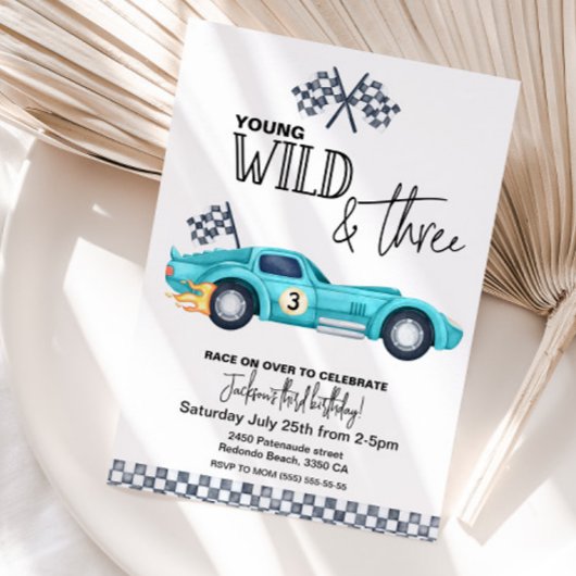 Invitation d'anniversaire YOUNG Wild and THREE