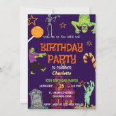Invitation d'anniversaire Zombie (Devant)