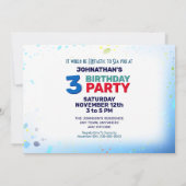Invitation d'Anniversaires de enfants de requins (Dos)