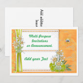 Invitation d'annonce de fête de printemps multi-us (Devant / Derrière)