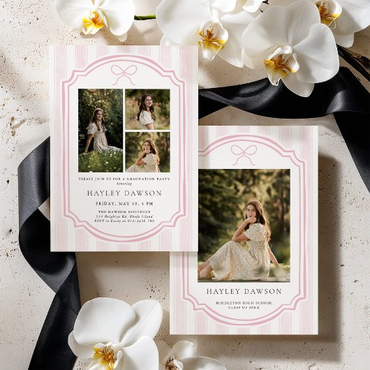 Invitation d'annonce de fête de remise de diplôme 