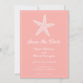 Invitation d'annonce de mariage Coral Starfish (Devant)