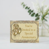 Invitation d'annonce du 50e anniversaire de mariag (Debout devant)