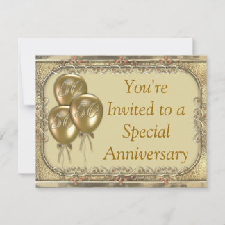 Invitation d'annonce du 50e anniversaire de mariag