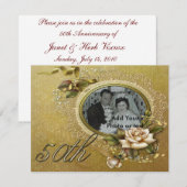 Invitation d'annonce du 50e anniversaire de mariag (Devant / Derrière)