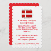 Invitation Danoise Bière de Sang fête d'anniversaire (Devant / Derrière)