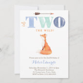 Invitation Dans DEUX bois ! Renard sauvage 2e anniversaire po (Devant)