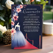 Invitation Dans Glam Ball Gown Spark Dark Navy Blue Quinceane