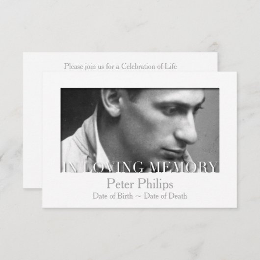 Invitation Dans la célébration affectueuse de modèle de (Devant / Derrière)