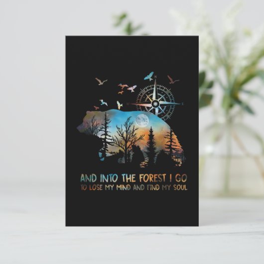 Invitation Dans la forêt, je vais perdre la tête (Debout devant)