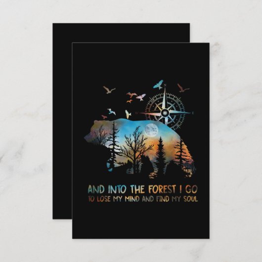 Invitation Dans La Forêt Je Vais Perdre Mon Esprit (Devant / Derrière)
