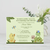 Invitation Dans la grenouille de canard d'invitation de baby (Debout devant)