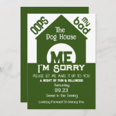 Invitation Dans la maison des chiens, je suis désolé (Devant / Derrière)