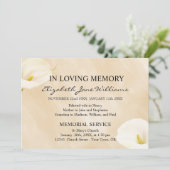 Invitation Dans la mémoire aimante | Funérailles | Aquarelles (Debout devant)