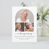 Invitation Dans la mémoire aimante | Mémorial funéraire de l' (Debout devant)