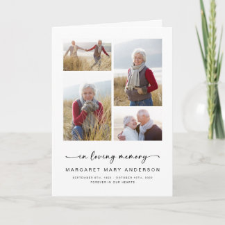 Invitation Dans la mémoire aimante | Mémorial funéraire de qu
