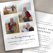 Invitation Dans la mémoire aimante | Mémorial funéraire de qu