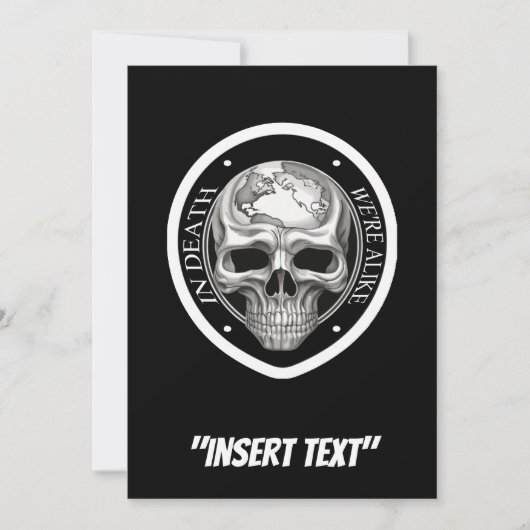 Invitation Dans la mort, nous sommes comme (Devant)