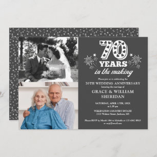 Invitation Dans le 70e anniversaire du Mariage 2 photo