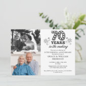 Invitation Dans le 70e anniversaire du Mariage 2 photo (Debout devant)