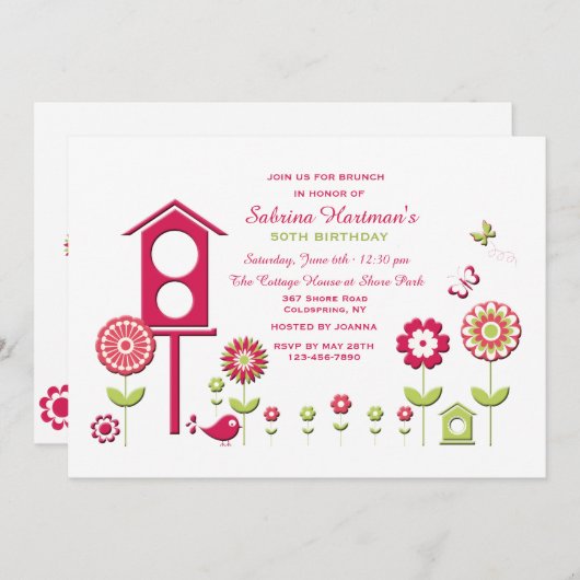 Invitation dans le jardin (Devant / Derrière)