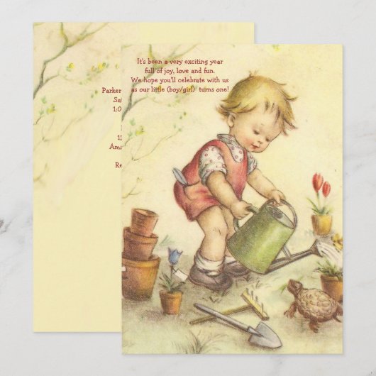 Invitation dans le jardin (Devant / Derrière)