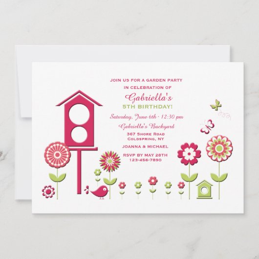 Invitation dans le jardin (Devant)
