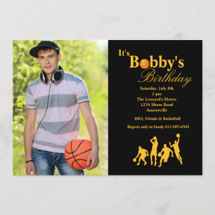 Invitation Dans le nom de l'invitation de basket-ball photo