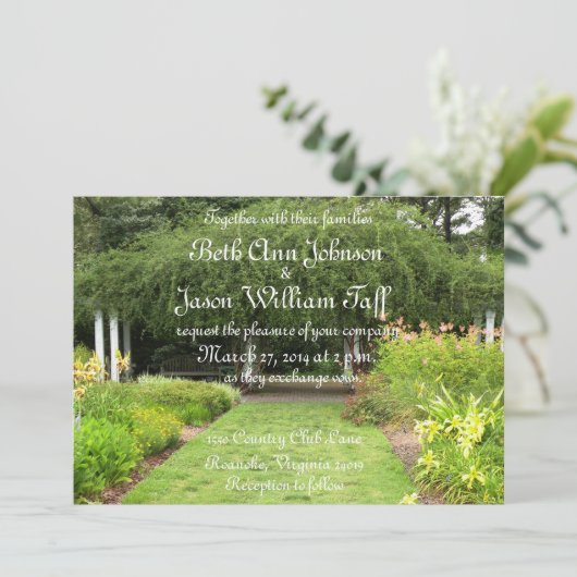 Invitation Dans le thème Jardin (Debout devant)