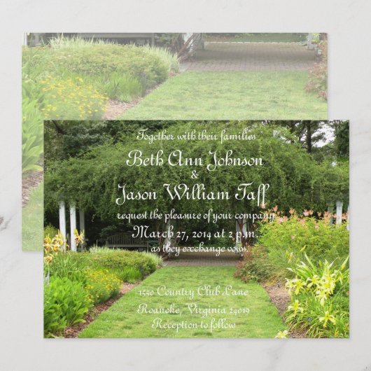 Invitation Dans le thème Jardin (Devant / Derrière)