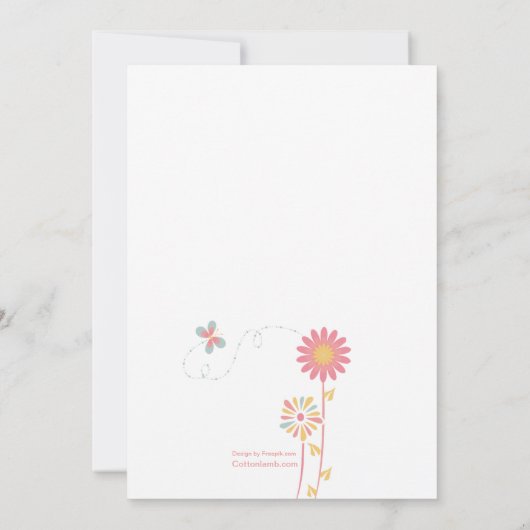 Invitation Dans l'invitation de jardin (Dos)