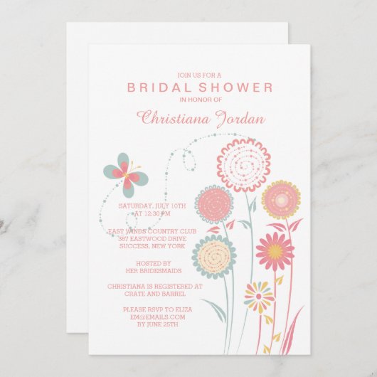 Invitation Dans l'invitation de jardin (Devant / Derrière)