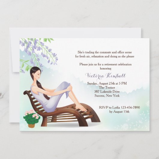 Invitation Dans l'invitation de retraite de jardin (Devant)