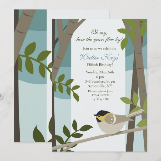 Invitation Dans L'Invitation De Woods (Devant / Derrière)