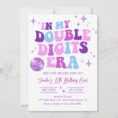 Invitation Dans mes deux chiffres l'époque d'anniversaire (Devant)
