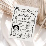 Invitation Dans mon anniversaire Era Black Retro Anniversaire<br><div class="desc">Dans mon anniversaire Era Black Retro Invitation Anniversaire</div>