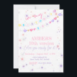 Invitation Dans mon anniversaire Era Girly Pastel Anniversair<br><div class="desc">Pastel super mignon et coloré Dans mon invitation à l'époque de l'anniversaire. Éléments correspondants disponibles</div>