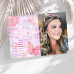 Invitation Dans Mon Anniversaire Papillon pourpre Anniversair<br><div class="desc">Dans Mon Anniversaire Papillon pourpre Anniversaire</div>