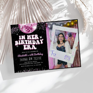 Invitation Dans Mon Anniversaire Pink Purple Photo Anniversai