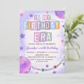 Invitation Dans Mon Anniversaire Purple Disco Anniversaire (Debout devant)