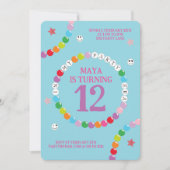 Invitation Dans Mon Bracelet D'Amitié Fête D'Anniversaire (Devant)