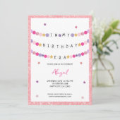 Invitation Dans Mon Bracelet D'Amitié Fête D'Anniversaire (Debout devant)