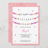 Invitation Dans Mon Bracelet D'Amitié Fête D'Anniversaire (Devant / Derrière)